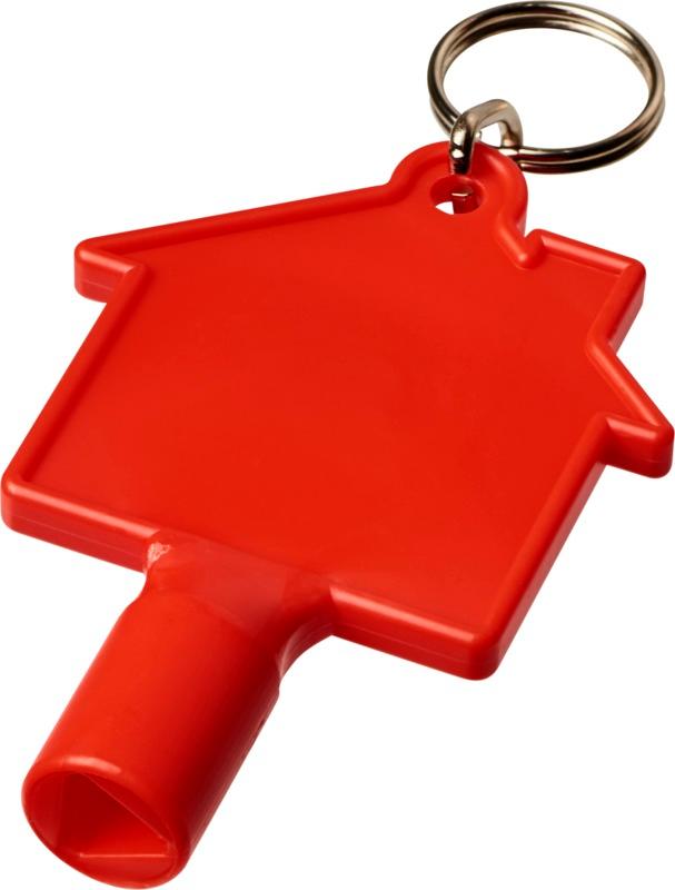Maximilian house-shaped utility key with keychain